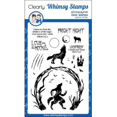Whimsy Stamps Deb Davis Clear Stamps - Howling Night